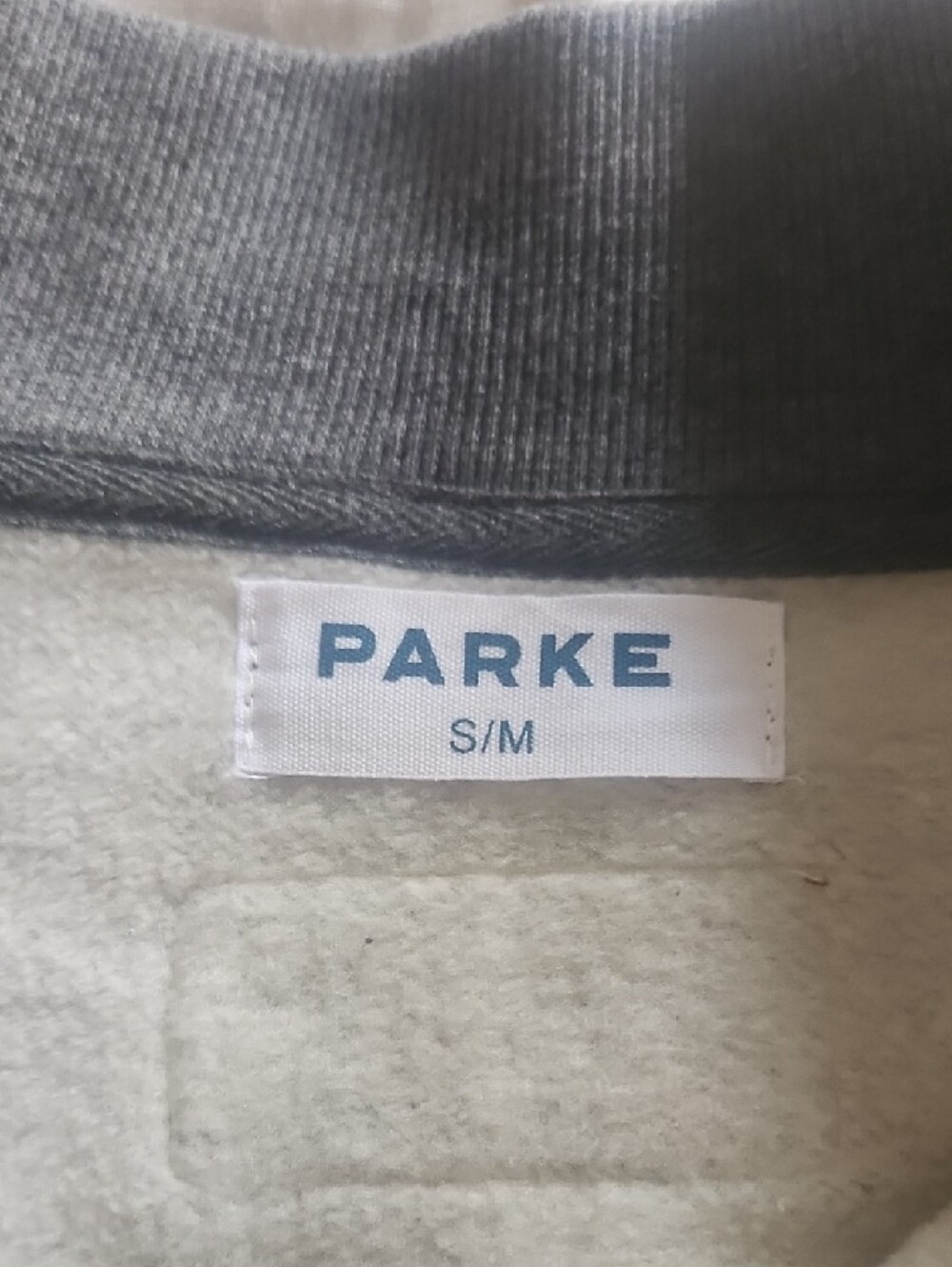 Parke Gray Quarter-zip Sweatshirt Sz S/M - Picture 3 of 11
